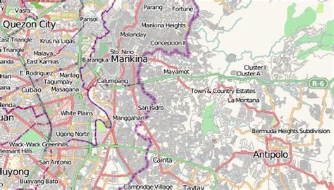 Detailed Road Map of Antipolo City .